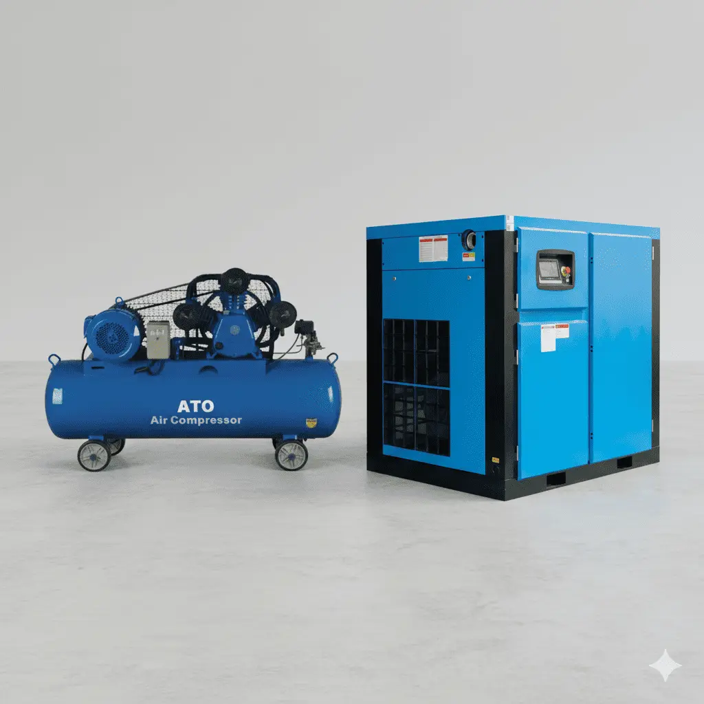 Kompresor Angin Screw Piston dan Oil Free Compressor